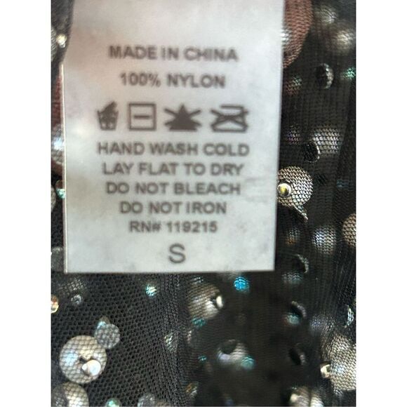 Beach Bunny Champagne Nights Pearl Mesh Maxi Dress Black Women's Size Small - Picture 8 of 9